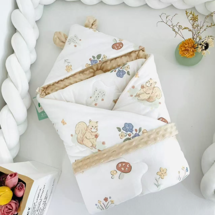 婴儿豆豆包被儿新生儿产房宝宝襁褓清仓新生儿包被婴儿包被春秋款白底实物图