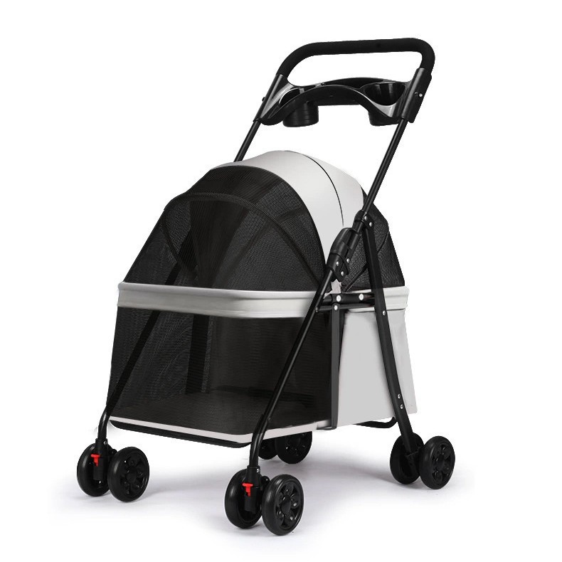 Cross-border best-selling pet strollers for cats and dogs, small dog strollers, teddy strollers, portable and foldable for going out Application Scenario