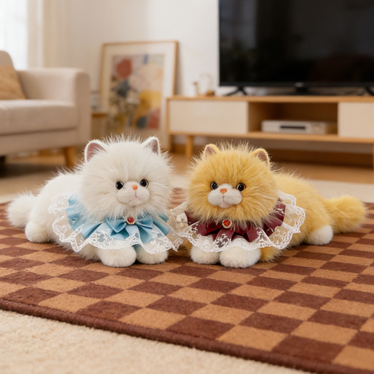 网红三花猫咪毛绒玩具小猫咪玩偶仿真高颜值生日礼物陪伴摆件