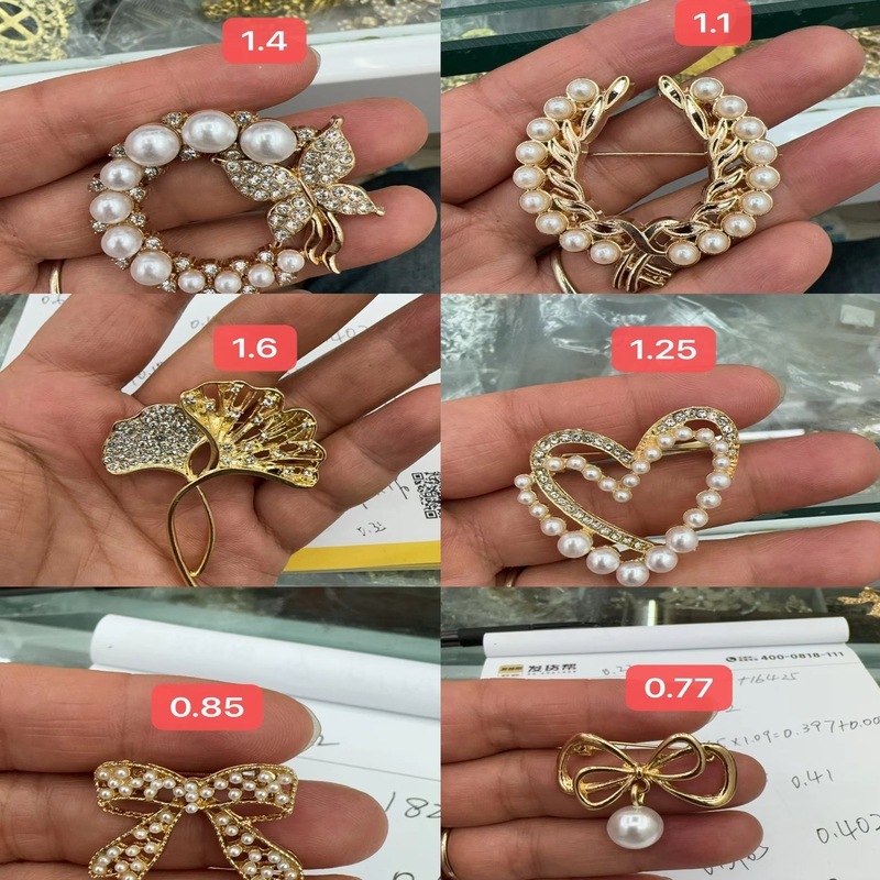 胸针/徽章/金属徽章/珍珠胸花配件/胸针圣诞产品图