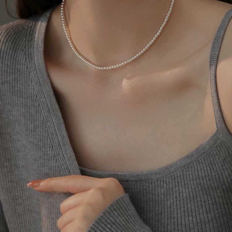 Yunyi Shijia 3-4mm Xiaomi Pearl Necklace, Classic freshwater pearl S925 silver clasp and chain, Fine gift, Festival gift in stock