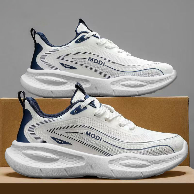 运动鞋男鞋2026春季新款皮面防水超轻减震软底男士休闲跑步鞋潮鞋