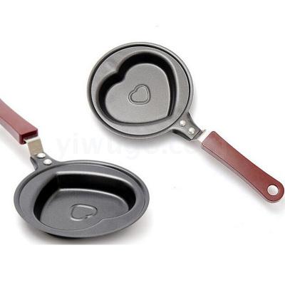 早餐爱心煎蛋锅 厨房迷你家用心形不粘锅儿童创意模具12cm平底锅