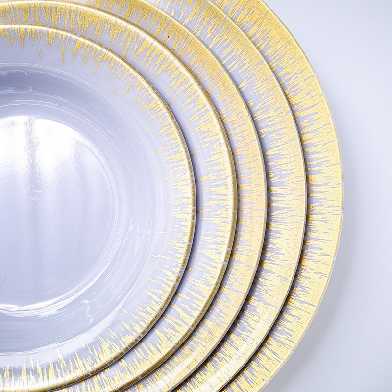 Nordic-style platinum series tableware, marble-patterned shallow plates, melamine small bowls and plates, deep plates, pasta plates, cross-border exclusive details Picture