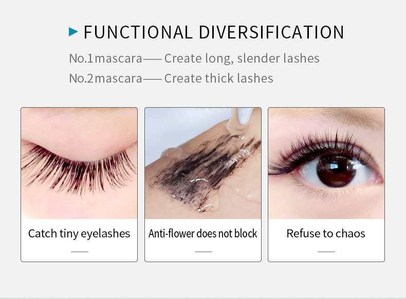 Thick and curly dual-function mascara, set with thick and curly non-distorting mascara primer Item Picture
