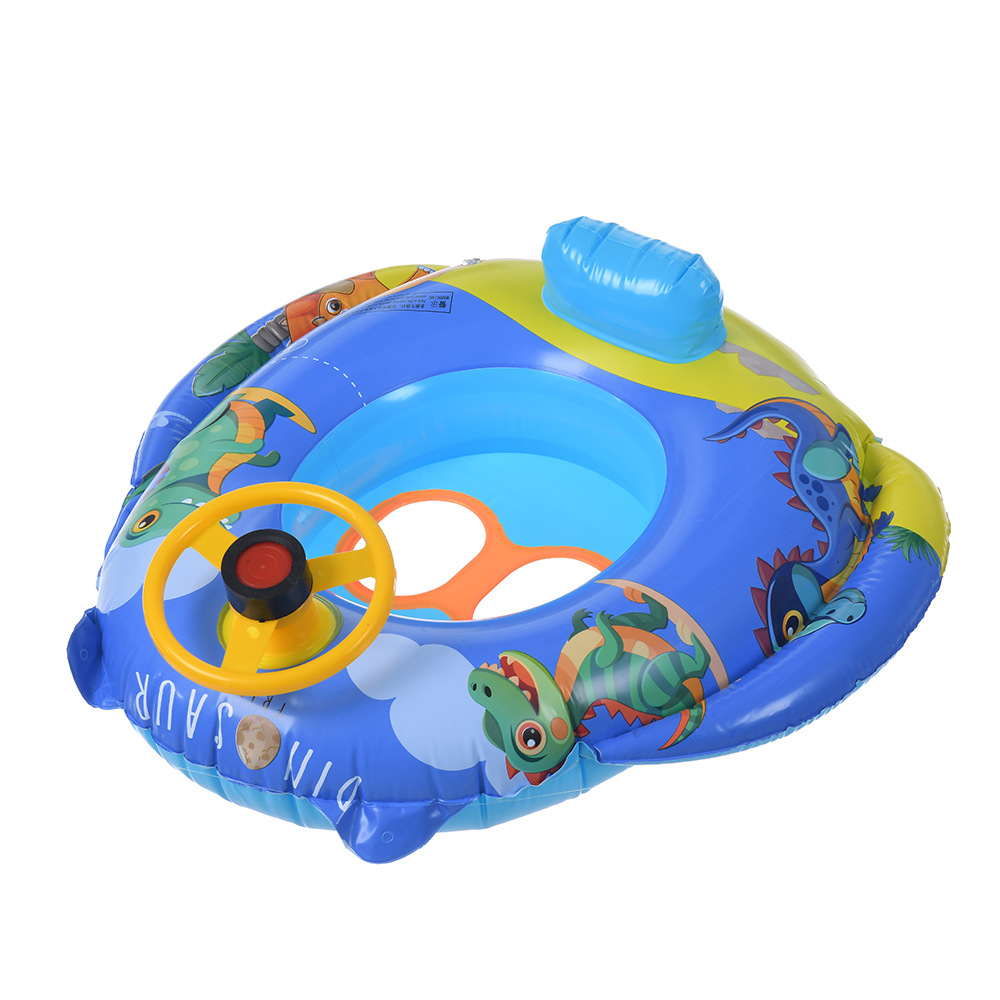 Cross-border thickened car horn, boat steering wheel, swimming ring, infant and children's water play and swimming seat ring