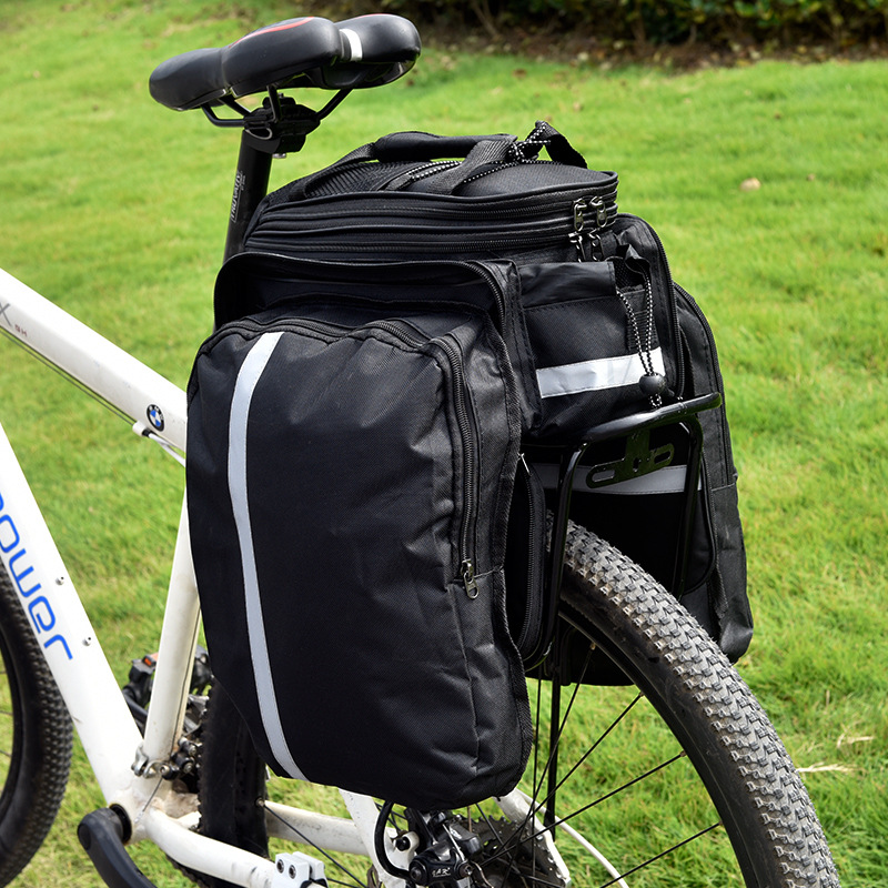 Bicycle pack, mountain bike, rear rack pack, large-capacity waterproof rear seat, tail camel pack, long-distance Sichuan-Xizang cycling equipment