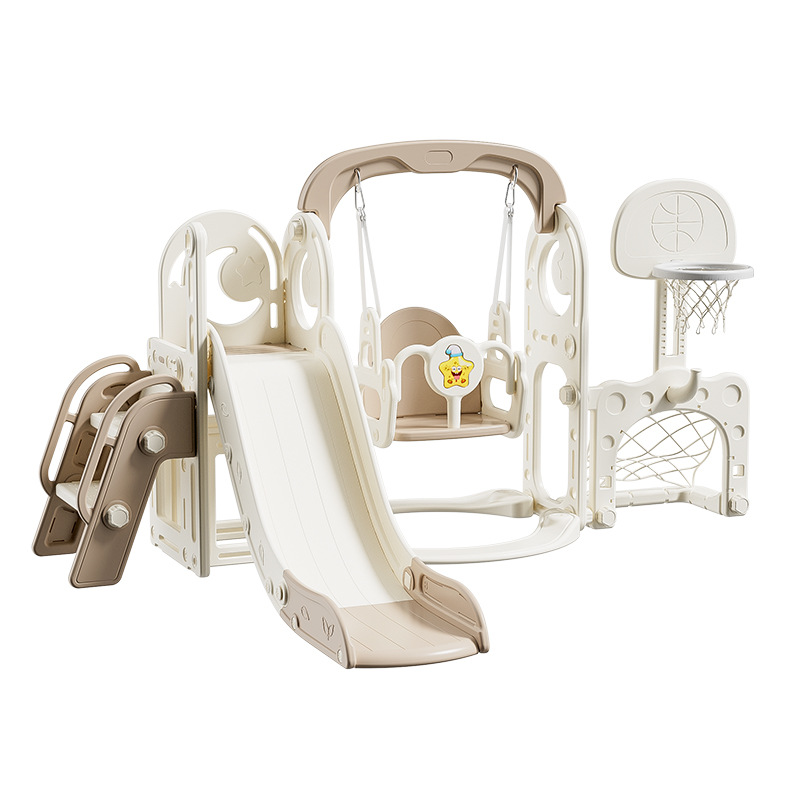 Small slide swing, thickened plastic children's toy, small household indoor baby assembly swing slide, indoor slide slide, slide slide, children's outdoor toy Application Scenario