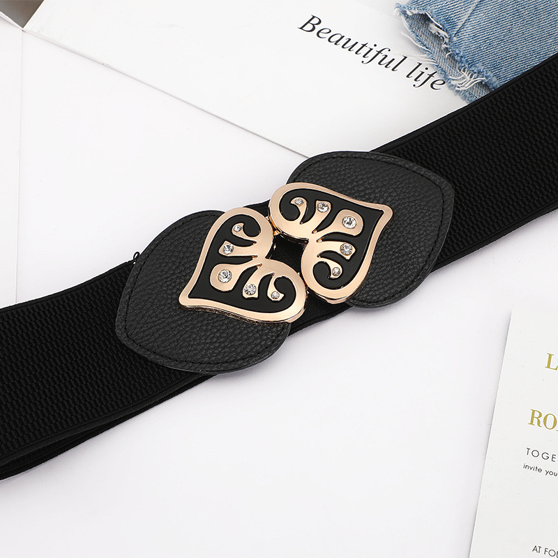 A belt-shaped women's decorative coat, wide dress, simple and versatile sweater, down jacket, loose and tight, black outer belt