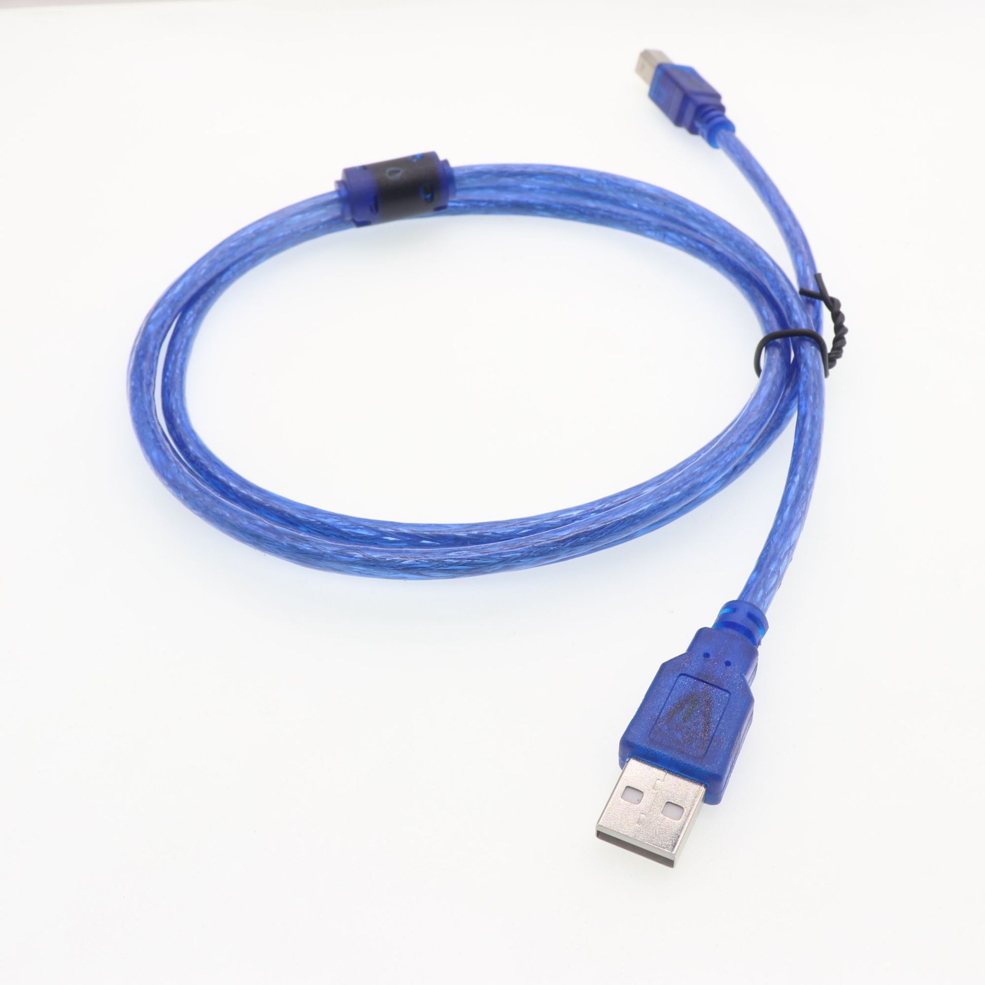 1.5m, 3m, 5m, 10m transparent blue round-to-square oral USB2.0 printer cable data connection cable details Picture