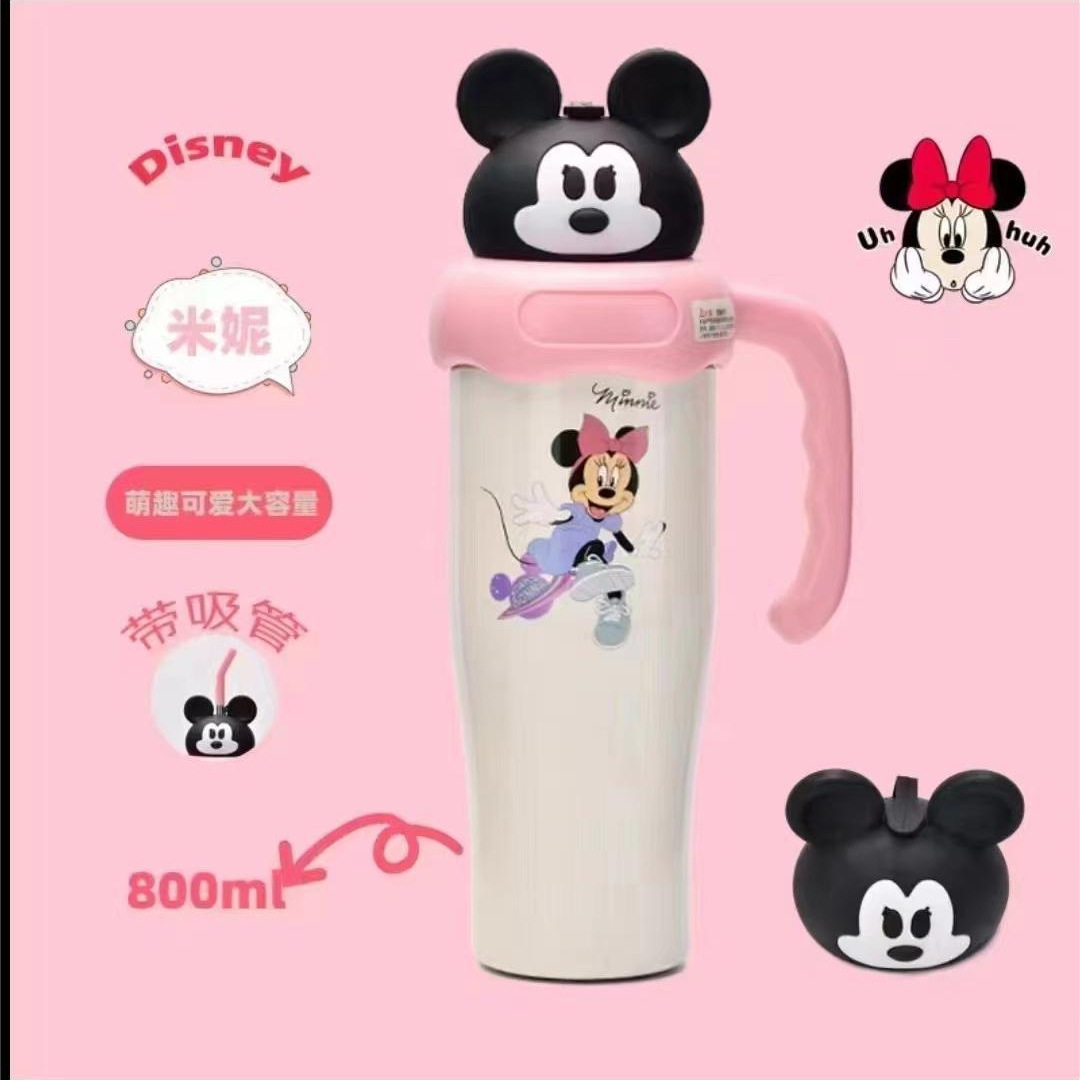 草莓熊米妮冰霸杯咖啡保温杯大容量高颜值吸管水杯可爱便携冰霸杯细节图