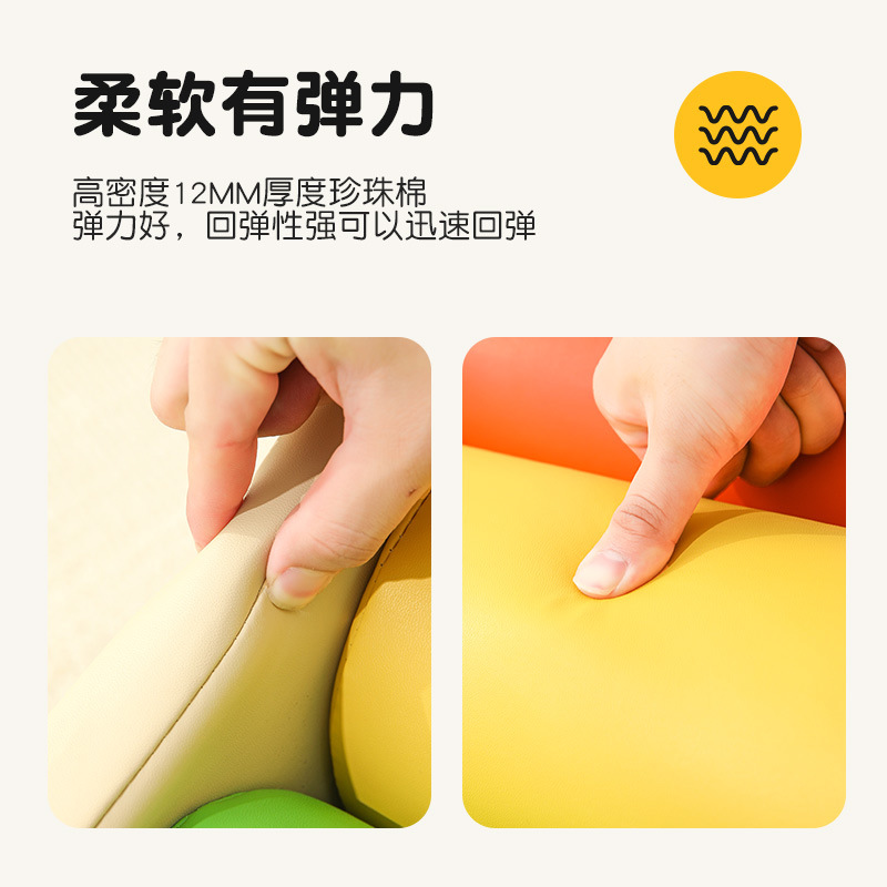 Children's sensory integration climbing exercise, soft slide combination, soft slide, sensory integration training, corner climbing, infant early education, home indoor children's toys details Picture