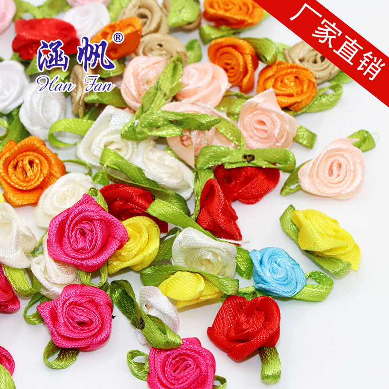 Colorful ribbon rose, realistic flower arrangement, imitation rose, crocheted bouquet, knitted bouquet, waterfall decoration