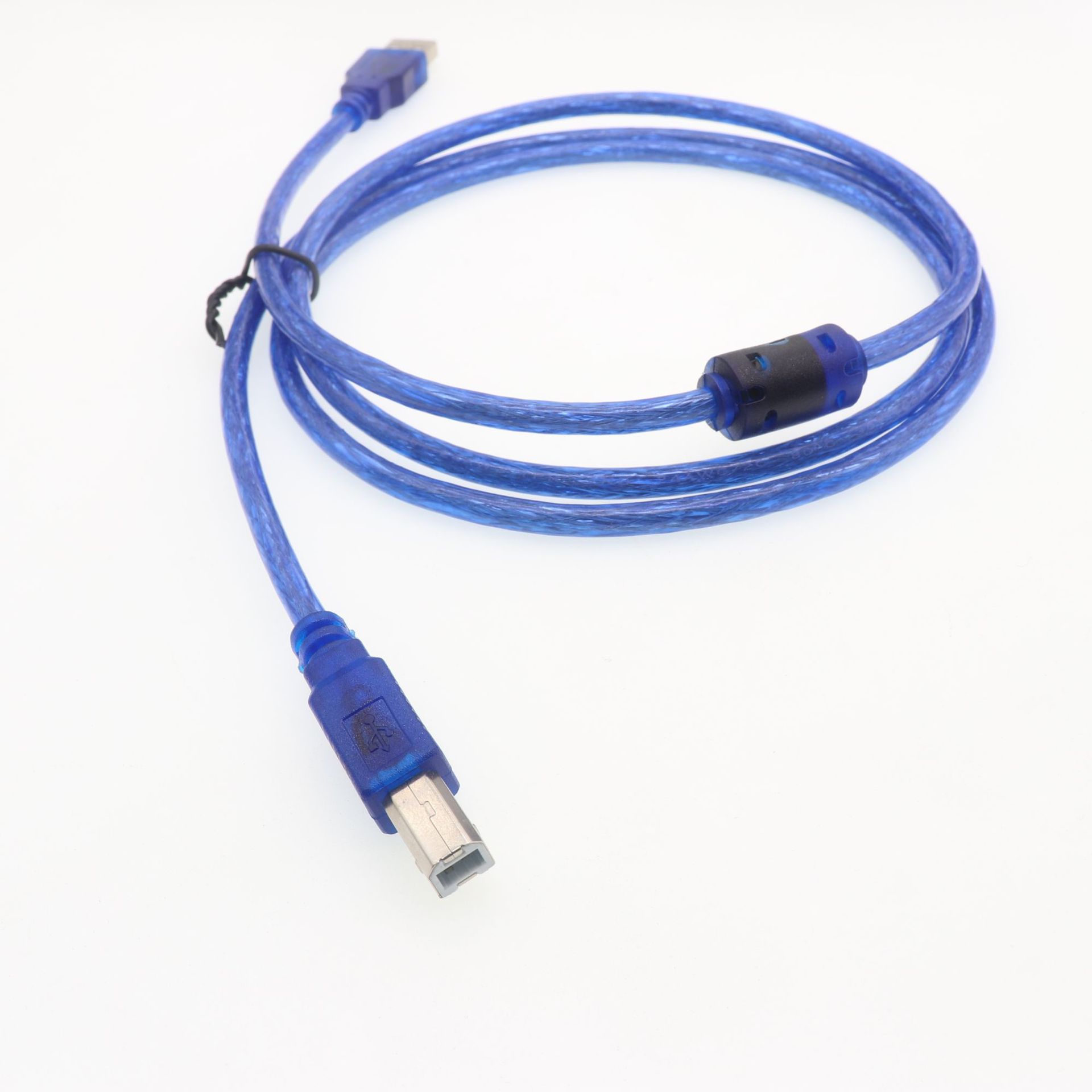 1.5m, 3m, 5m, 10m transparent blue round-to-square oral USB2.0 printer cable data connection cable Specification image