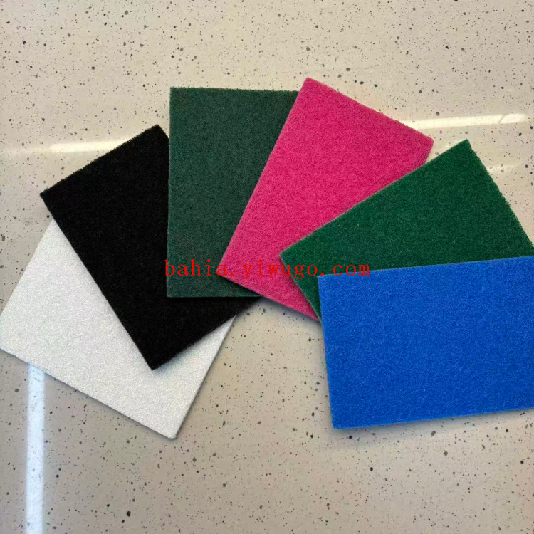 Thickened double-spray sand-containing scouring pad, kitchen pot scrubbing, dish washing sponge, cleaning, stain-removing and oil-removing cloth bahia Item Picture