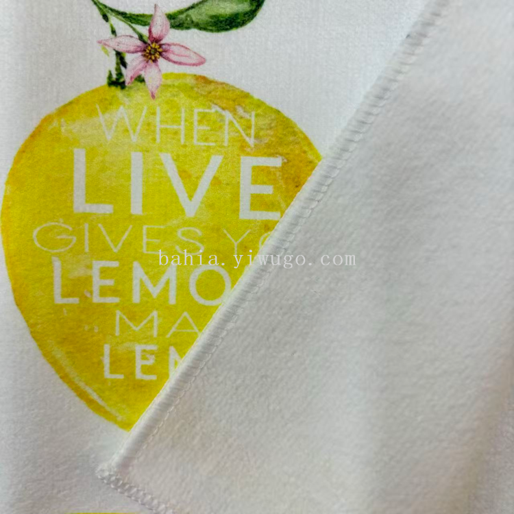 Bahia 40*60cm Soft kitchen cloth, fresh lemon digital printed tea towel, guest bedroom tea room cleaning towel Application Scenario