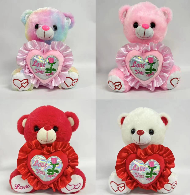 Foreign trade bestsellers Valentine's Day and Mother's Day heart-hugging red bear, lace bear, heart-shaped bow tie bear, talking bear, seven-color glowing bear Specification image