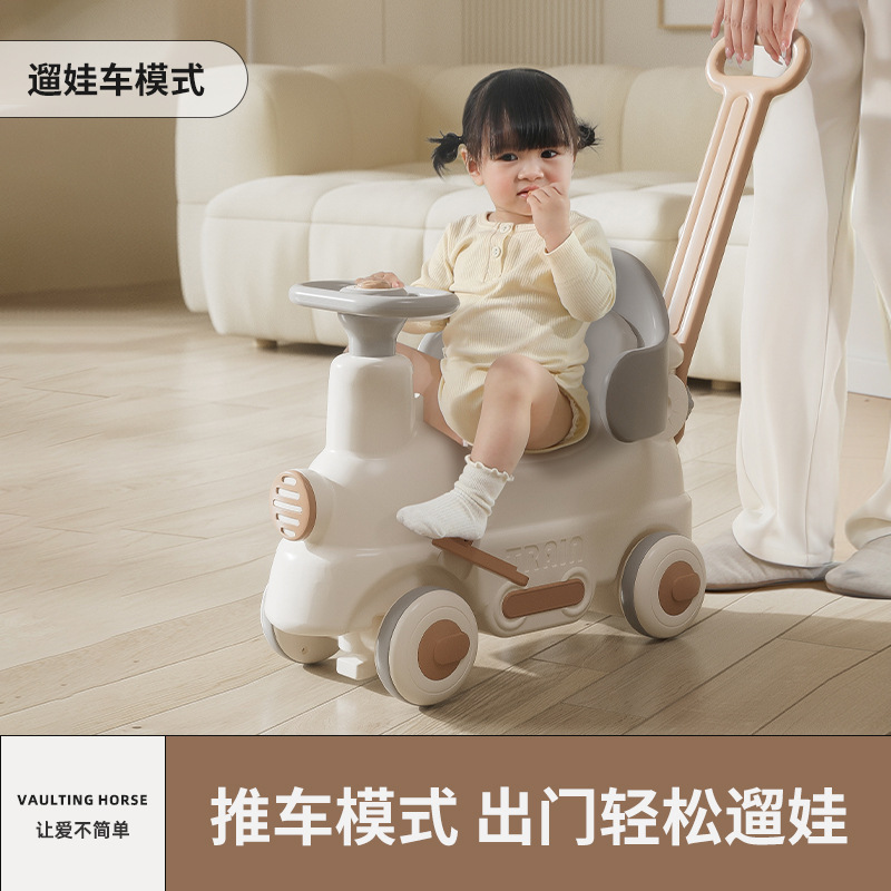 Indoor rocking horse, multi-functional anti-rollover toy for home use, children's and babies, rocking horse, one-year-old baby, three-in-one rocking horse details Picture