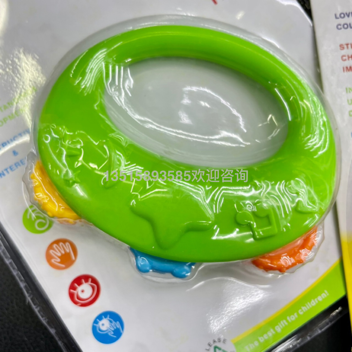 Rattle handbell, rattle little cartoon deer children's handbell Specification image