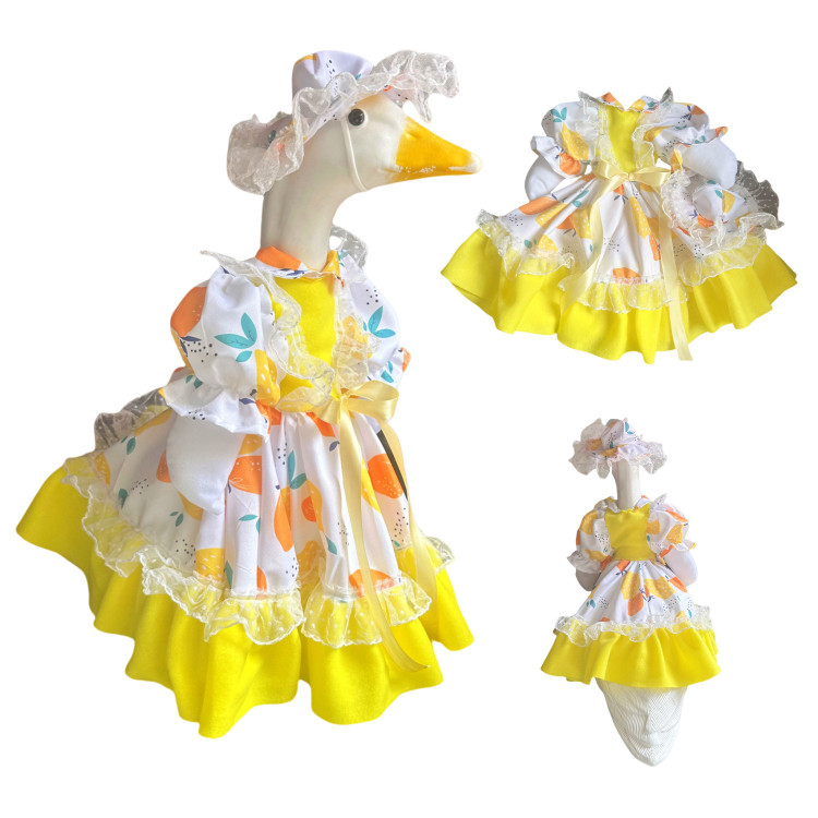 New 2026 Porch Goose Big White Goose Little Yellow Flower Dress Set New Big White Goose Lolita Clothing 140g Item Picture