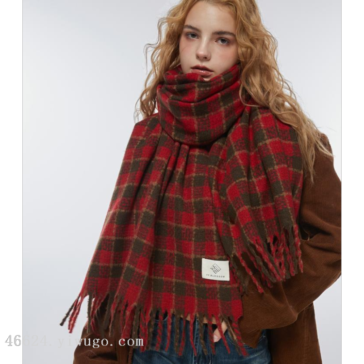 Cross-border scarf wholesale e-commerce live-streaming supply chain supply 39-grid series small grid scarves