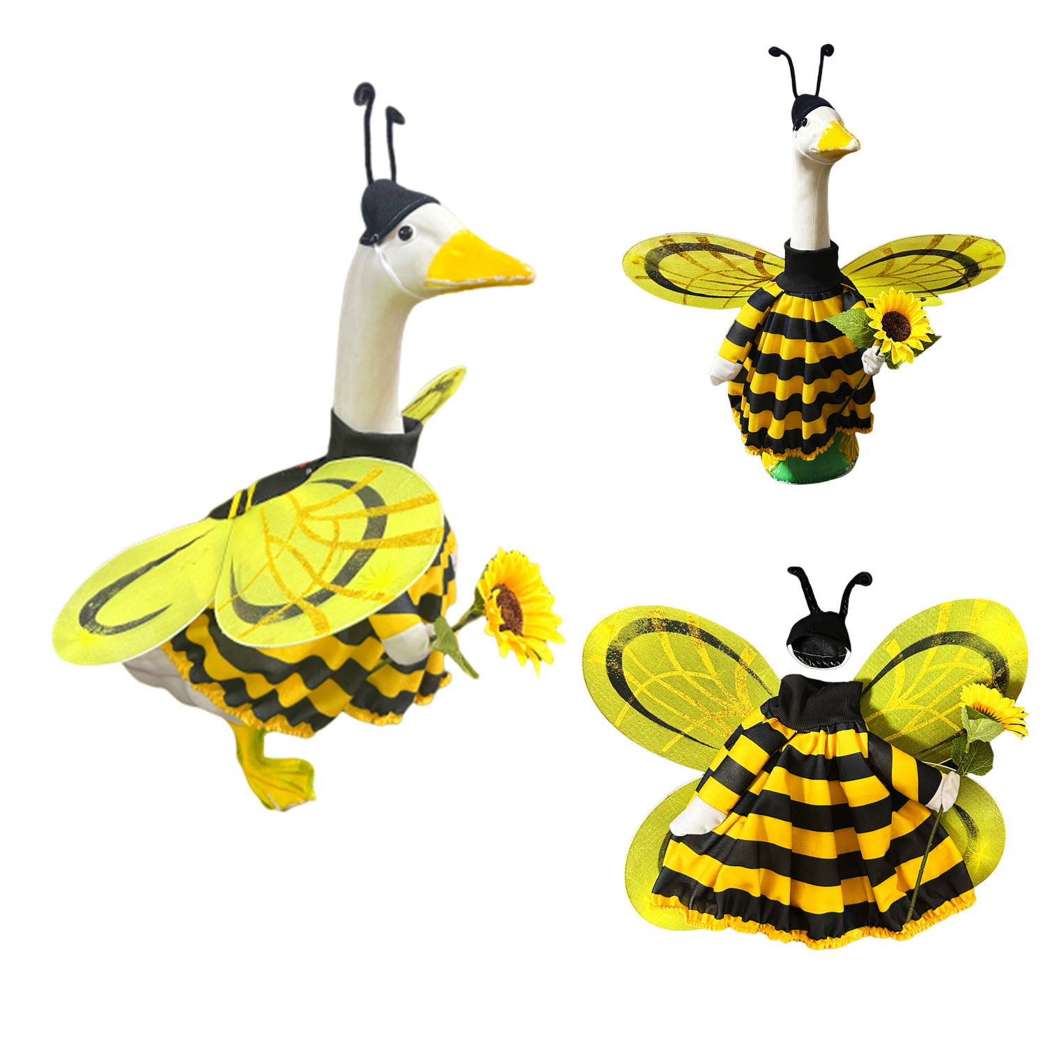 Cross-border Porch Goose Bee Clothing Set 2026 New Style Big White Goose Garden Bee Ladybug Clothing 120g Application Scenario