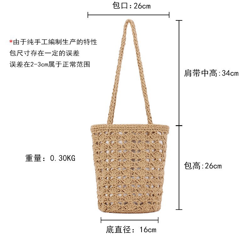 A new style of hollowed-out cotton rope woven bag is available for delivery. It is a versatile and niche ladies' bag for beach vacations, daily leisure, and commuting Application Scenario