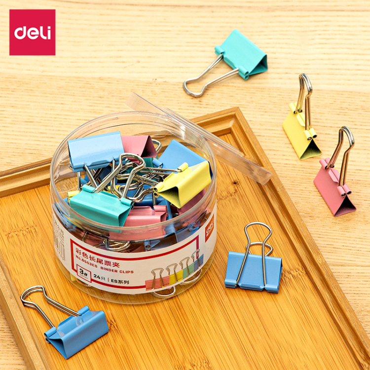 Deli 32mm tail Clip, Phoenix tail clip, document ticket clip #3, color long tail clip details Picture