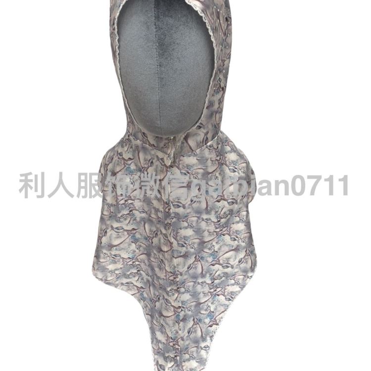 马来西亚中东非洲热销烫钻穆斯林披肩帽印花头巾飘带丝巾女士包头