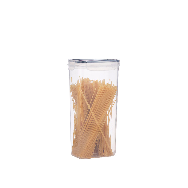 Food-grade PP moisture-proof and fresh-keeping plastic cans for grains and cereals, transparent kitchen snack storage cans with LIDS Item Picture