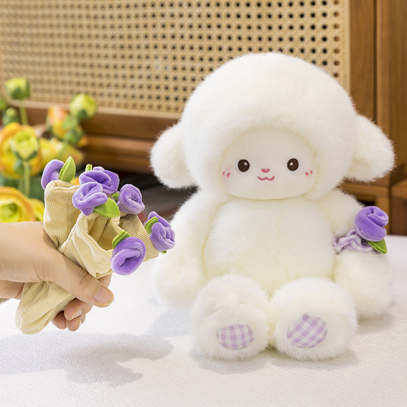 Best-selling magnetic rose plush toy, rose hat doll, birthday doll Specification image