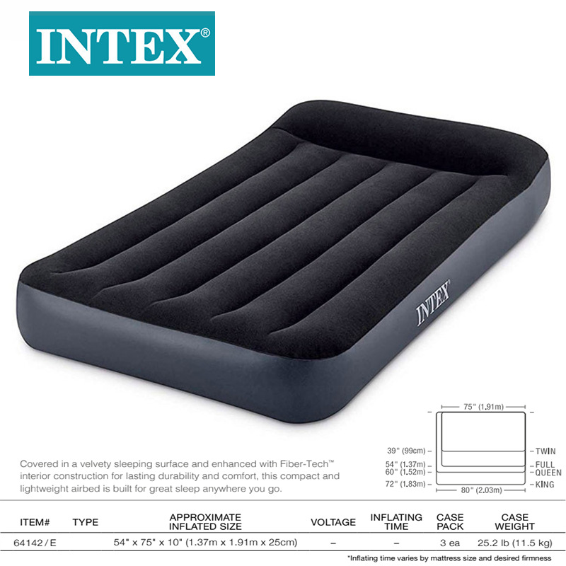 INTEX ultra-light inflatable camping mat, outdoor inflatable bed, sofa chair mattress, 1.5cm thickened Item Picture