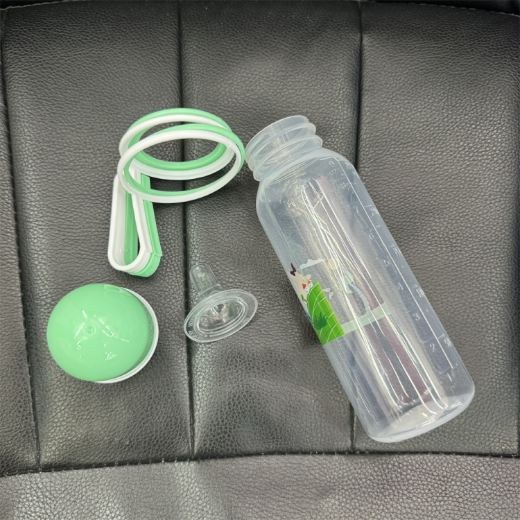 150/250ml straight pp baby bottle, food-grade plastic with handle for drinking and feeding, anti-drop baby bottle Item Picture