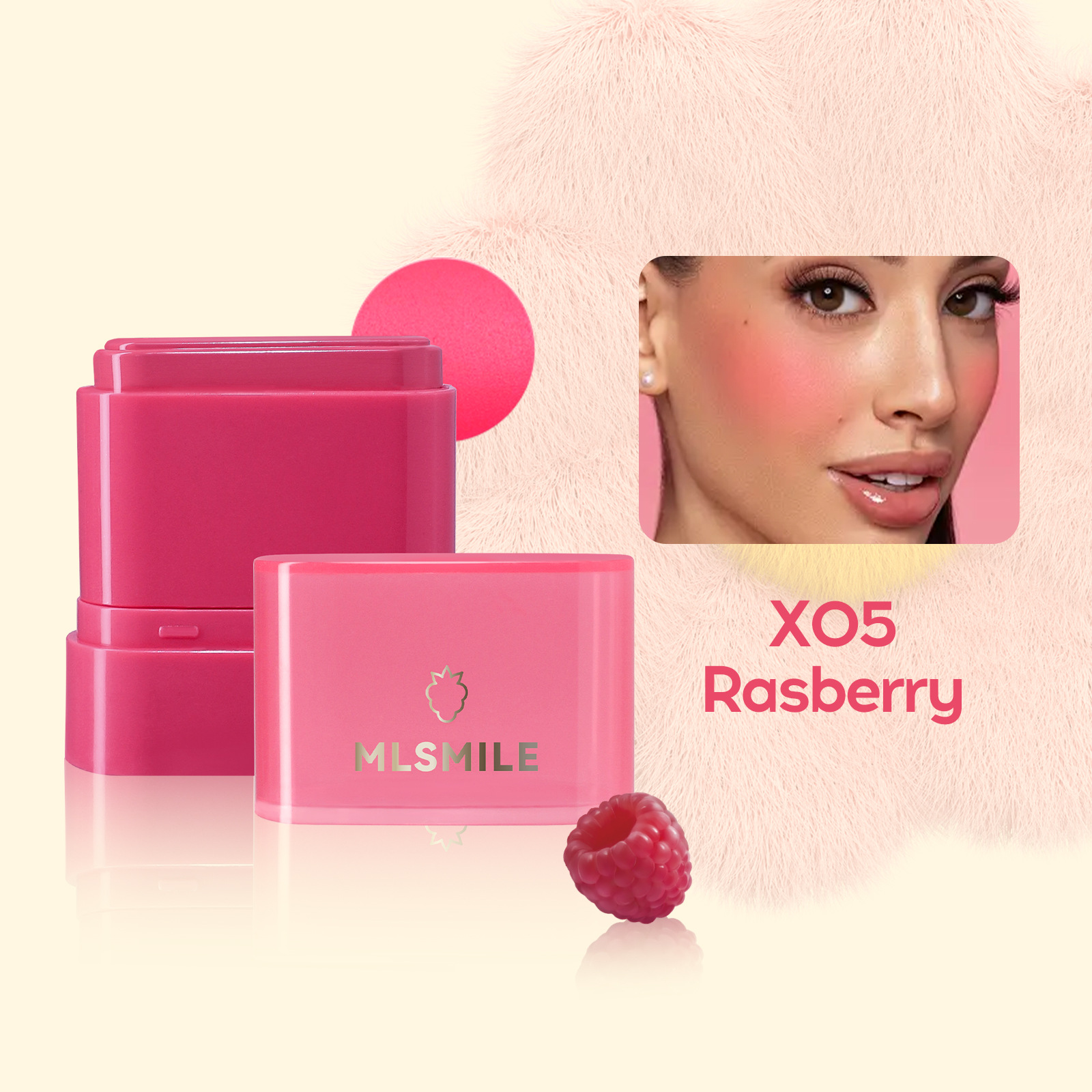 Yicai Highlighters contour Waterproof, moisturizing, shiny and color-changing Fruit two-in-one herbal flat tube Cheek Blush Lipstick, high-quality OEM/ODM factory customized wholesale, small batch customization
