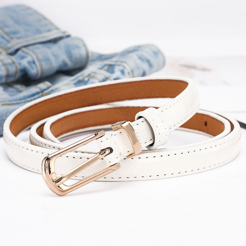 New pin buckle small belt women's fine, simple, fashionable and versatile sweater belt women's decoration with dress wholesale Specification image