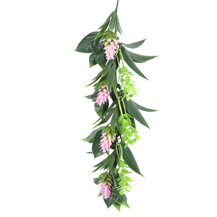 Export courtyard decoration, artificial rattan exterior walls, climbing plants, balcony fences, greening and landscaping, waterproof artificial green plants details Picture