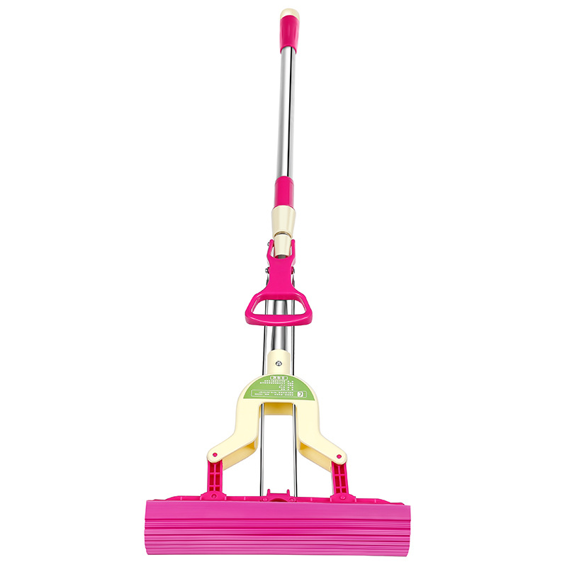 Water-absorbing sponge mop, no need for hand washing, extendable and foldable water-squeezing, household rubber cotton mop head, lazy person cleaning mop Specification image
