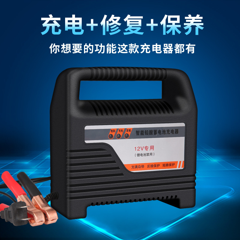 12v dedicated copper motor intelligent battery charger for motorcycle and car batteries details Picture