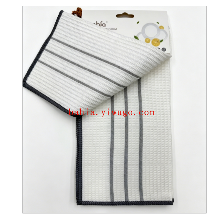 bahia Polka dot double-sided microfiber cleaning cloth, kitchen degreasing absorbent cloth details Picture