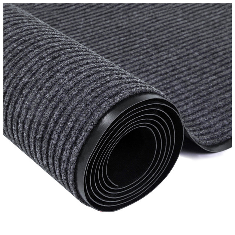pvc double-striped carpet, anti-slip floor MATS for hotel and commercial entrances, kitchen absorbent floor MATS, bathroom door MATS Application Scenario