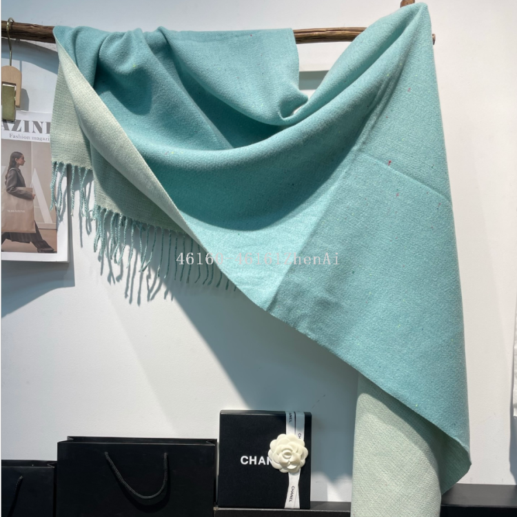 Wholesale of new cross-border export ready-made scarves with color dots and double-sided cashmere, e-commerce live streaming supply chain