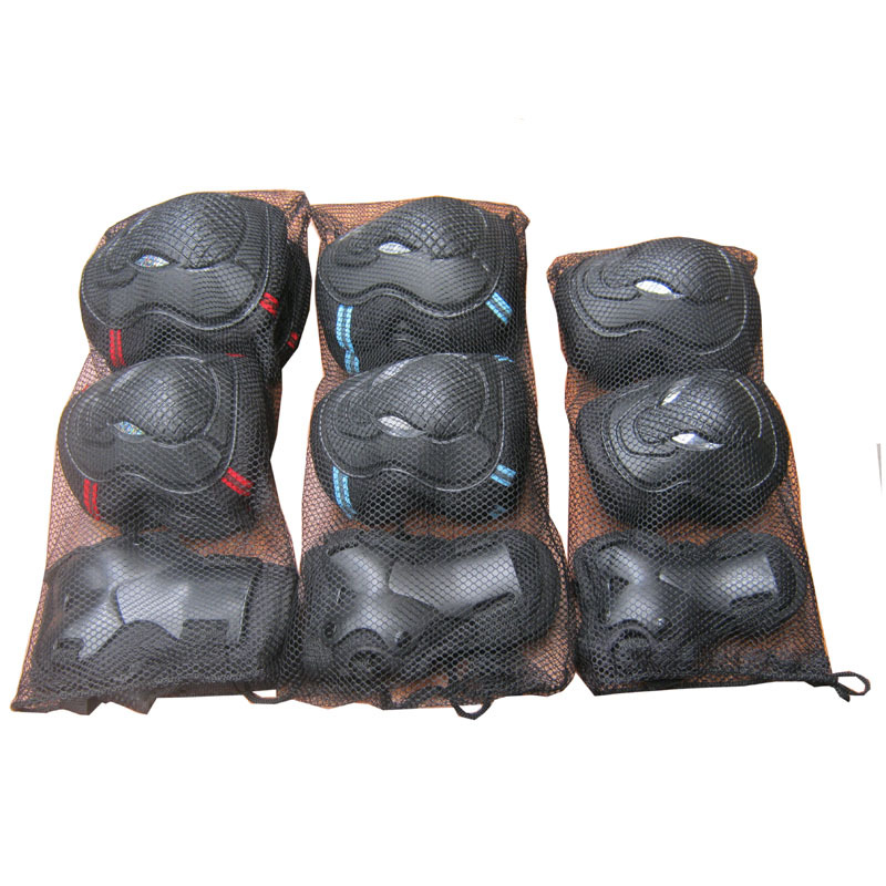 مجموعة معدات الحماية للبالغين مكونة من ست قطع، معدات حماية للتزلج على الجليد، معدات حماية لدراجة التوازن، وسادات ركبة احترافية مضادة للسقوط للبالغين، وألواح التزلج