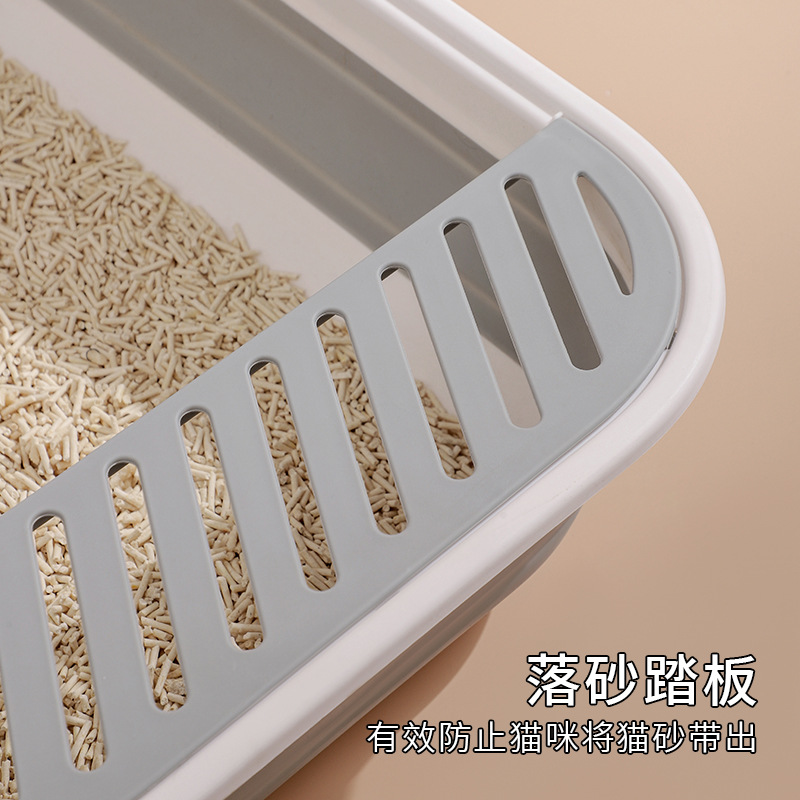 Wholesale of new semi-enclosed folding cat litter boxes, extra-large anti-splash cleaning cat supplies Specification image