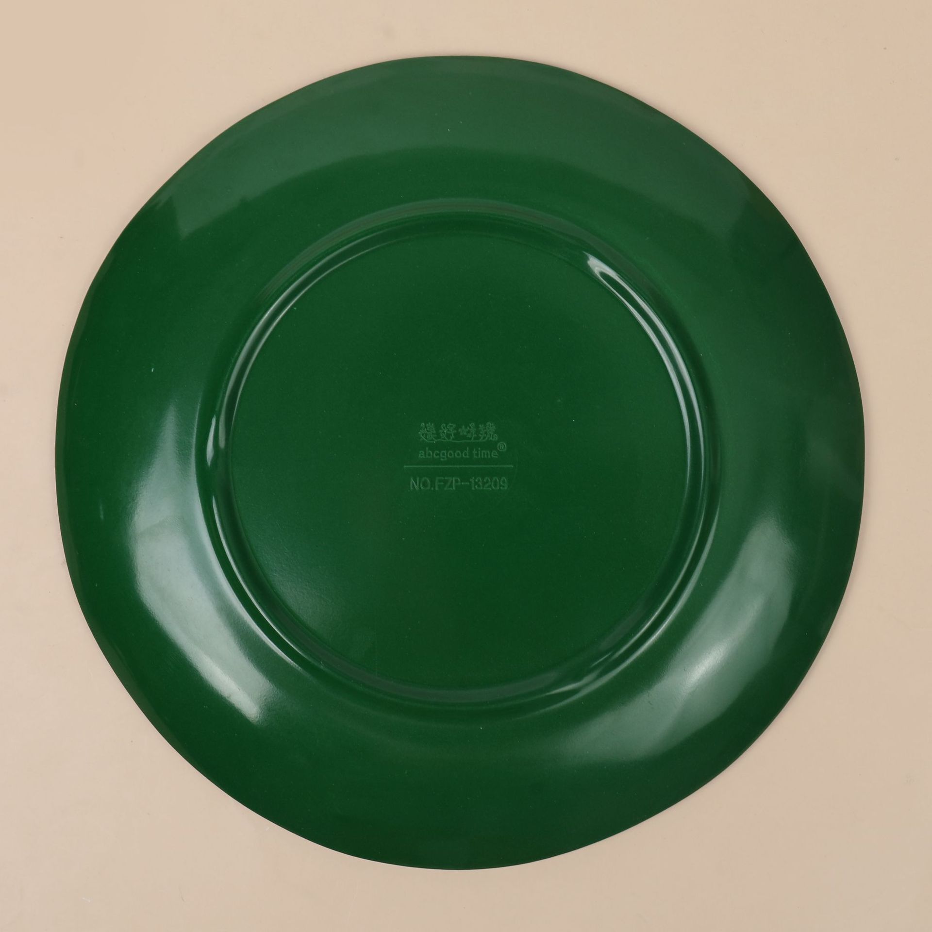 A5 melamine imitation porcelain round plate buffet hot pot green vegetable plate Hotel plastic snack restaurant fast food plate commercial Specification drawing