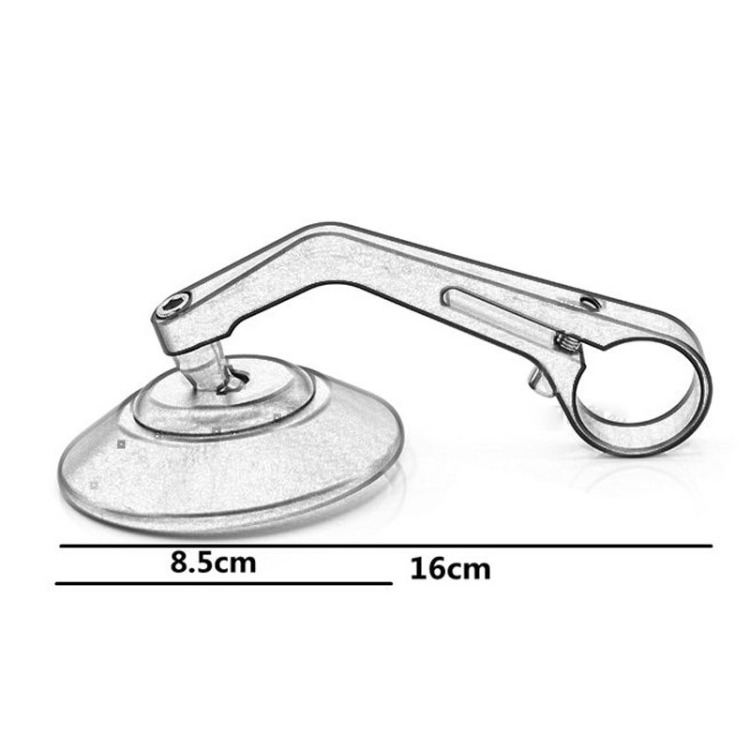Cross-border motorcycle retro universal rearview mirror CNC high-quality handlebar mirror sports car rearview mirror universal handlebar mirror Specification drawing