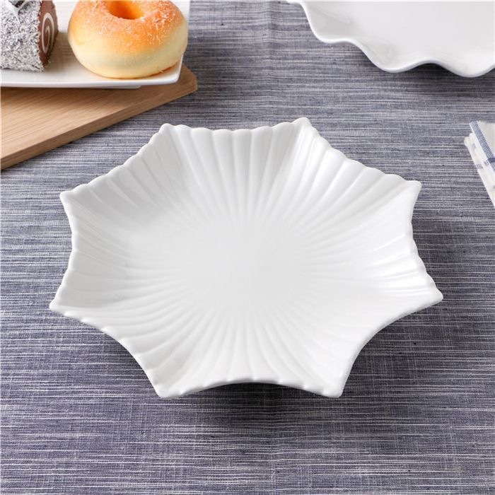 Creative household vegetable plates, melamine octagonal star-shaped plates, pasta, Western cuisine, dessert, fruit, cold dish plates and tableware Item Picture
