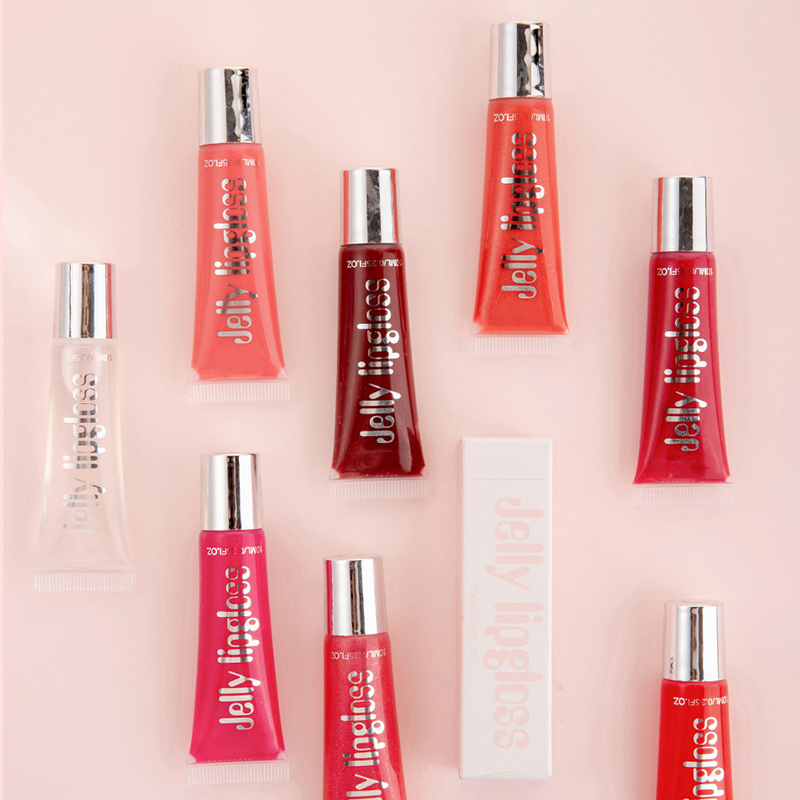 High-quality OEM/ODM factory custom wholesale, small-batch custom candy-colored glitter lip gloss, tube jelly lip gloss, custom vegan transparent mirror luster moisturizing lip gloss details Picture
