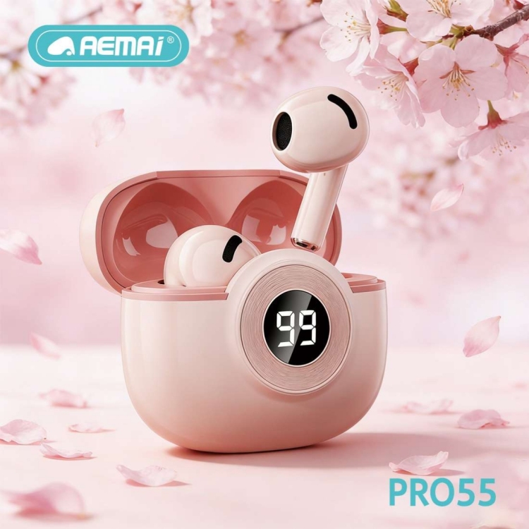 AEMAi wireless Bluetooth headphones are in-ear, simple, with a high appearance level, high sound quality, and ultra-long battery life. They are sports headphones for calls details Picture
