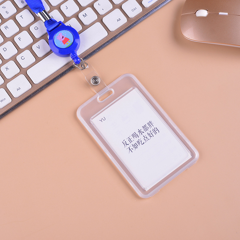 Wholesale of public transportation access control, student ID card holders, exhibition certificates, transparent plastic job tags, pull-down buttons, and work badges Specification image