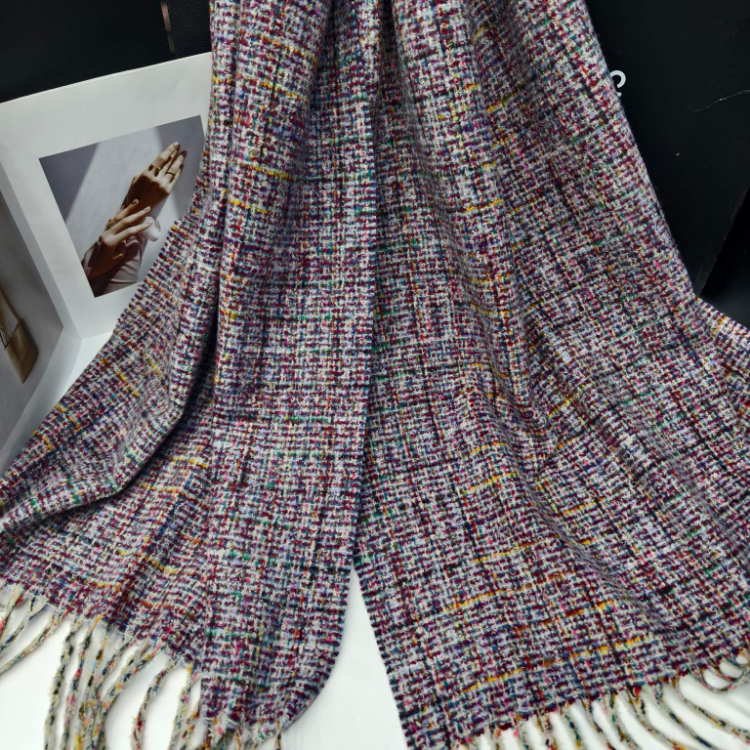 Cross-border wholesale of scarves, e-commerce live streaming, supply chain, new styles of duan dye, small fragrance, thick beard